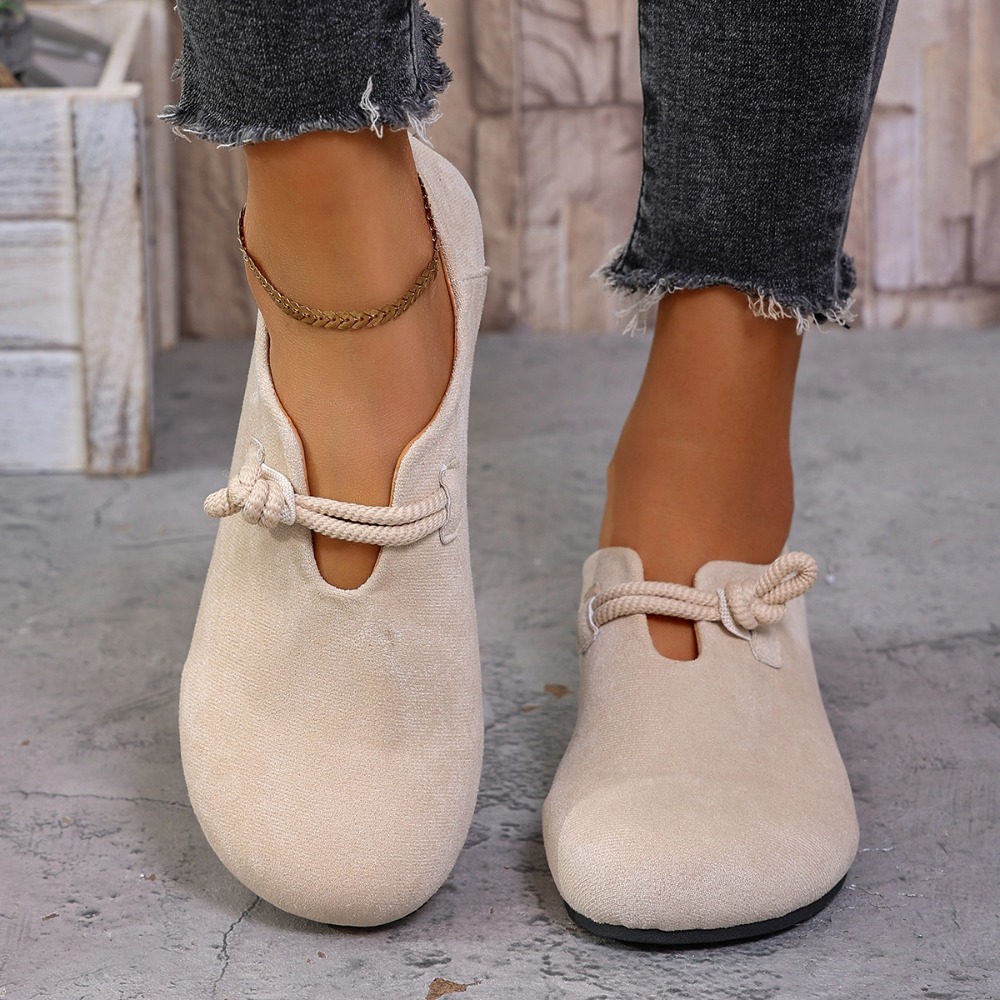 Women'S Shoes - Mocassins plats pour femmes, bout rond,